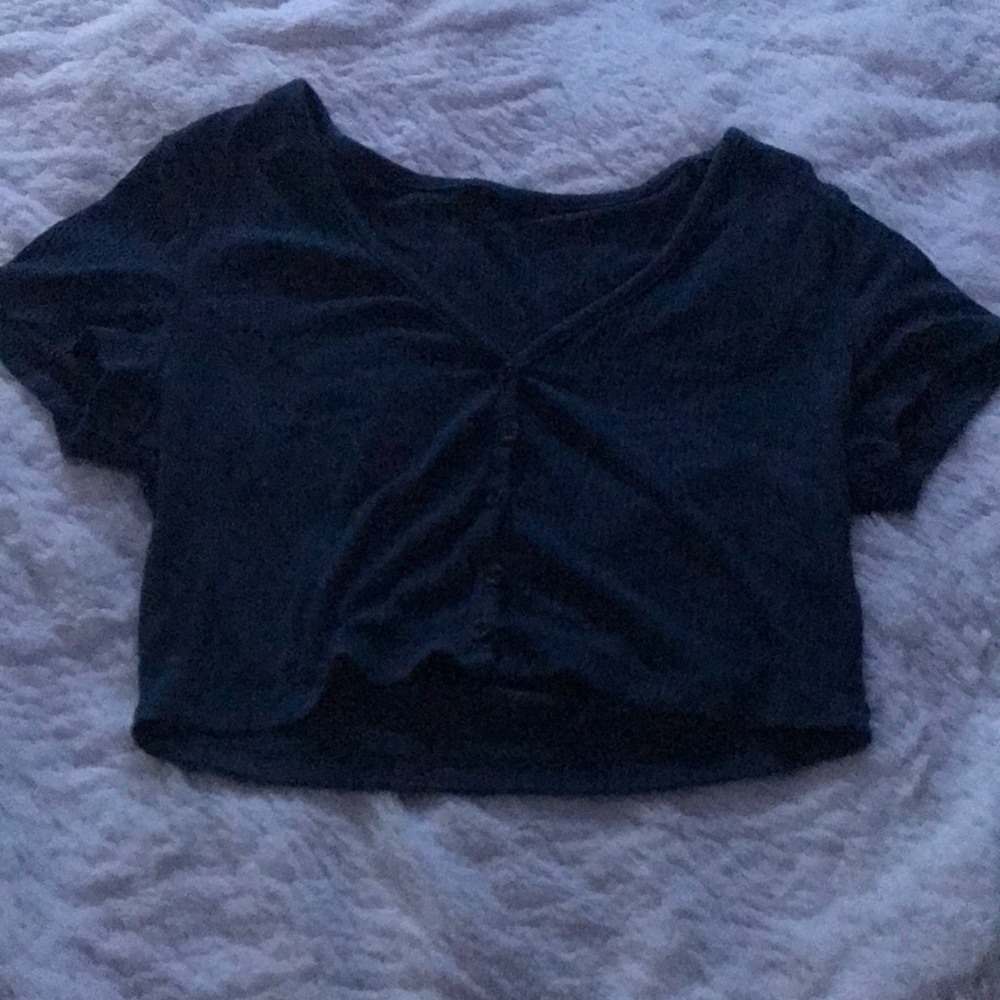 Navy blue crop top